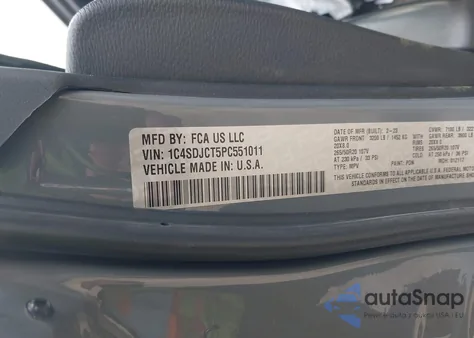 2023 Dodge Durango R/T Plus Awd z USA, uszkodzony, nr VIN 1C4SDJCT5PC551011